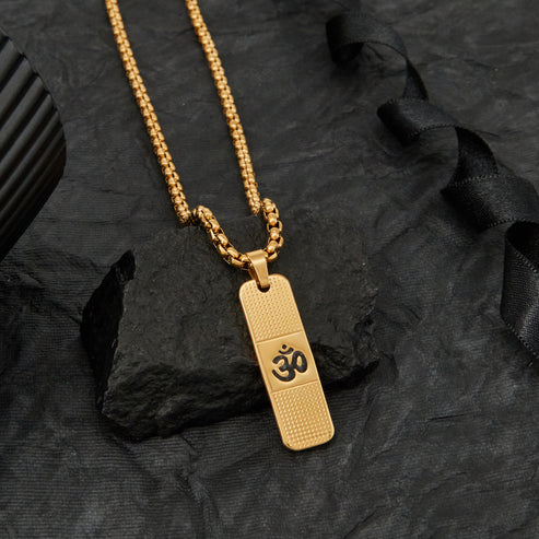 24K Gold-Plated OM Necklace – Elegant and Spiritual